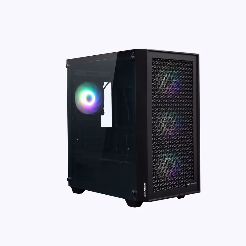 zebronics-zeb-aegis-matx-gaming-cabinet-black ZEBRONICS Zeb-Aegis mATX Gaming Cabinet Black - Image 1