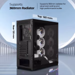 ZEBRONICS Zeb-Apex 10 Gaming Cabinet Black - Image 2